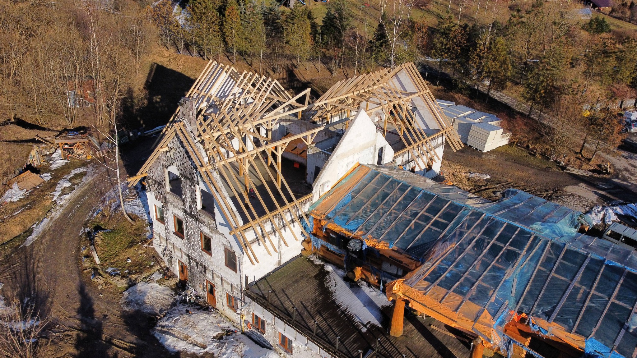 Konstrukcja drewniana — detal realizacji